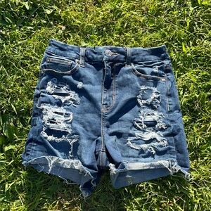 American Eagle Outfitters Ripped Blue Jean Shorts